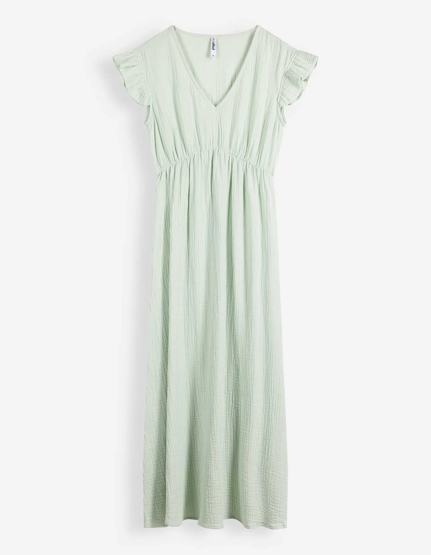 Kleid - Ärmel mit Volants - grün