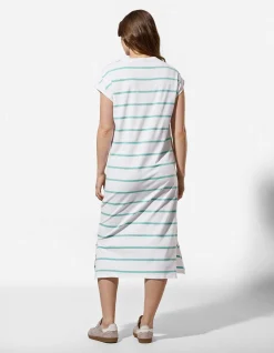Kleid - Streifen - weiß