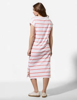 Kleid - Streifen - weiß