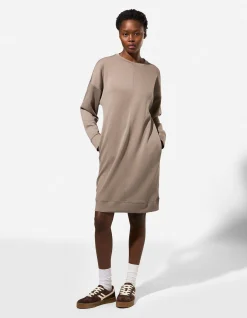 Kleid - Sweat - beige