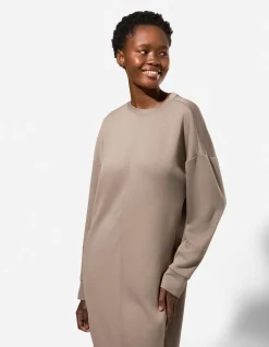 Kleid - Sweat - beige