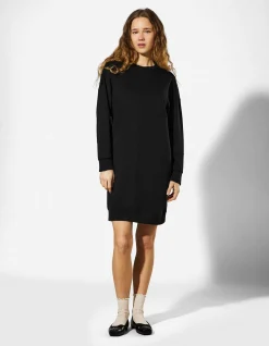 Kleid - Sweat - schwarz