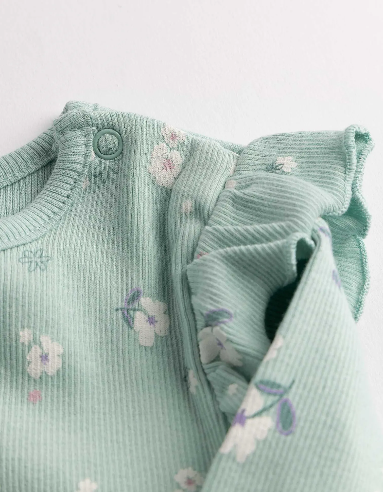 Kleid in A-Linie - Gerippt - hellgrün