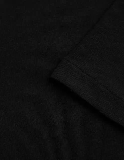 Langarmshirt - Baumwolle - schwarz