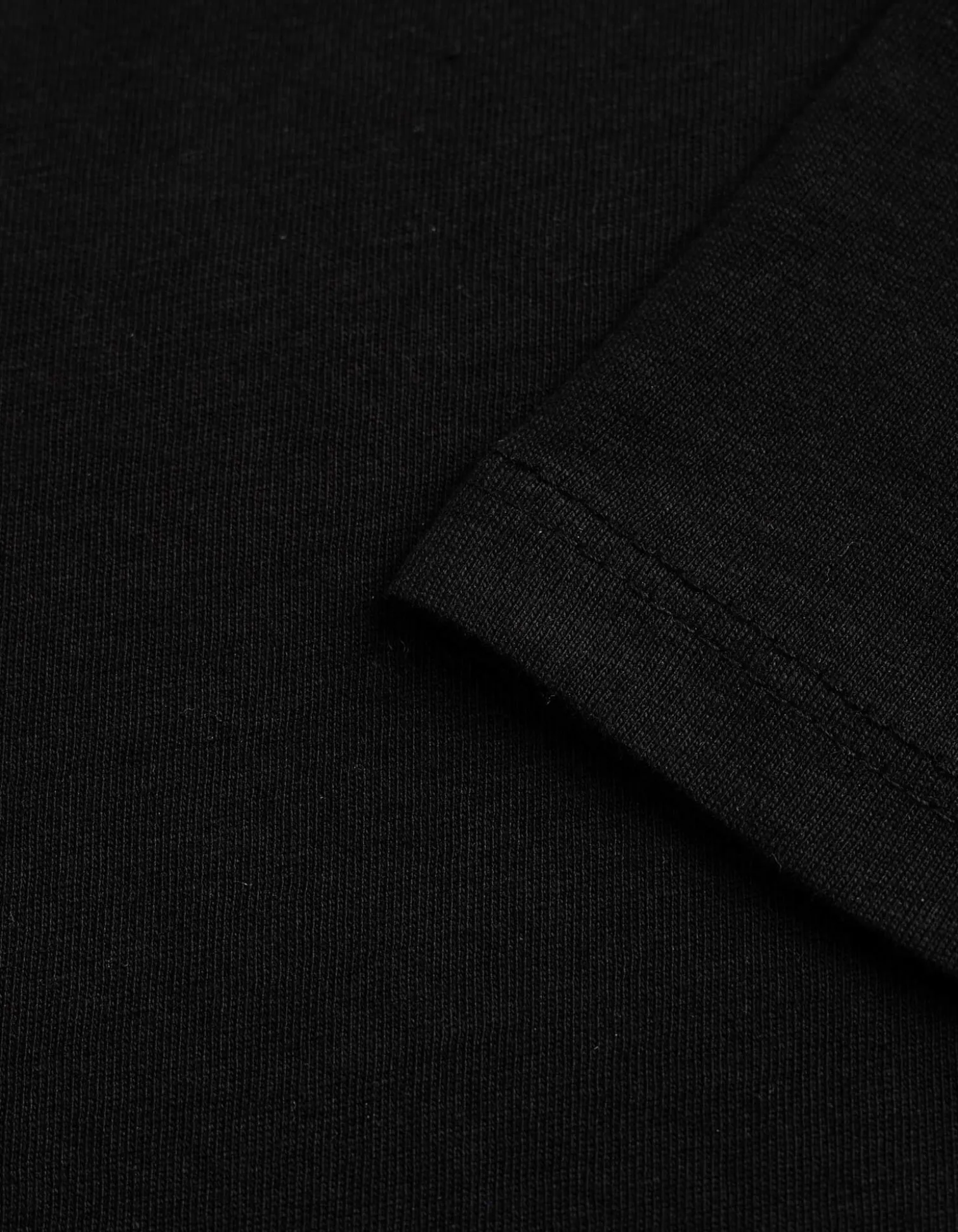 Langarmshirt - Baumwolle - schwarz