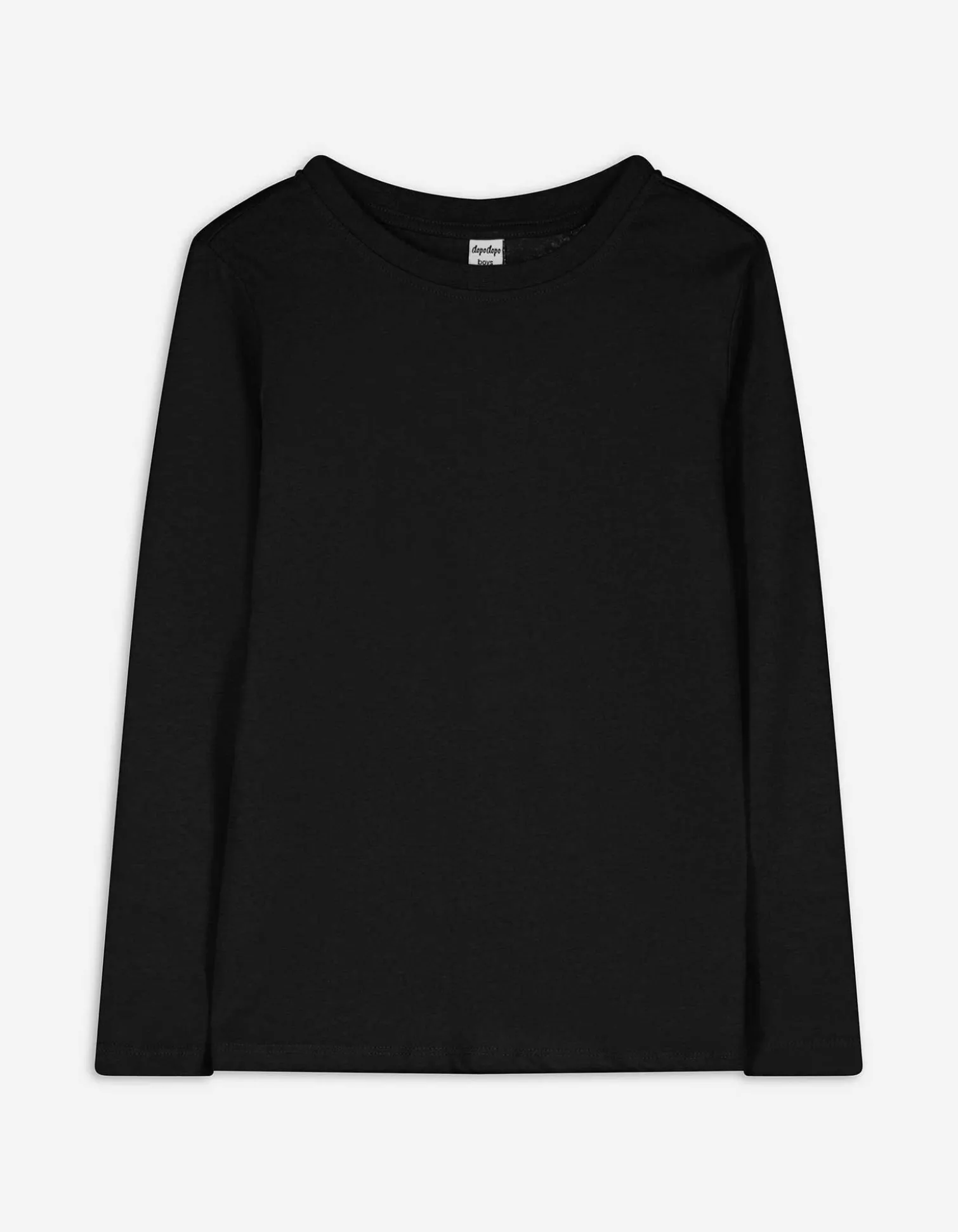 Langarmshirt - Baumwolle - schwarz