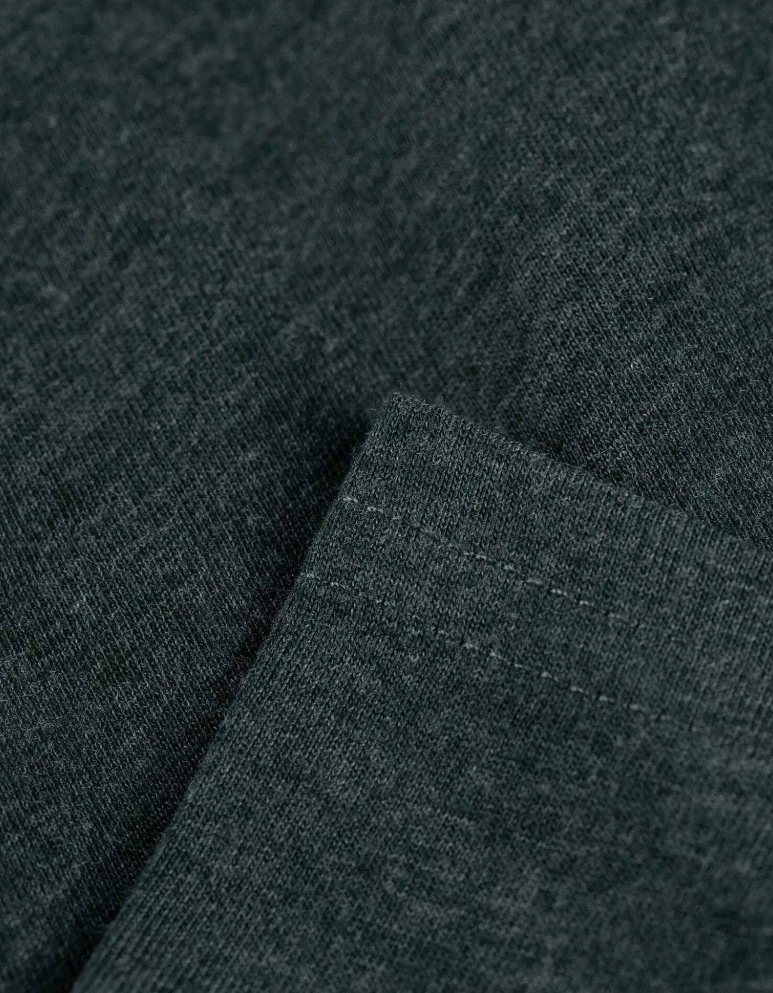 Langarmshirt - Baumwolle - dunkelgrün