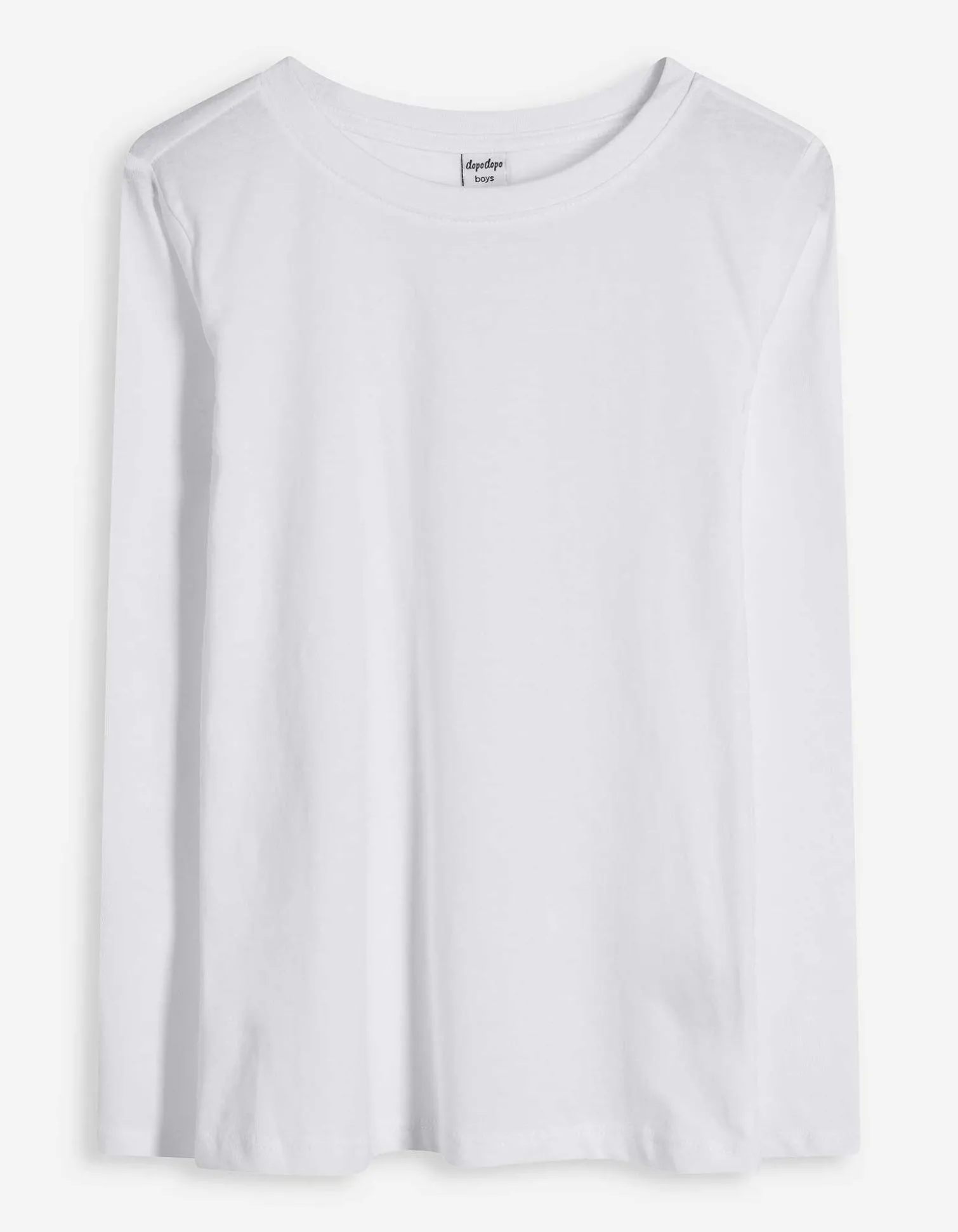 Langarmshirt - Baumwolle - weiß
