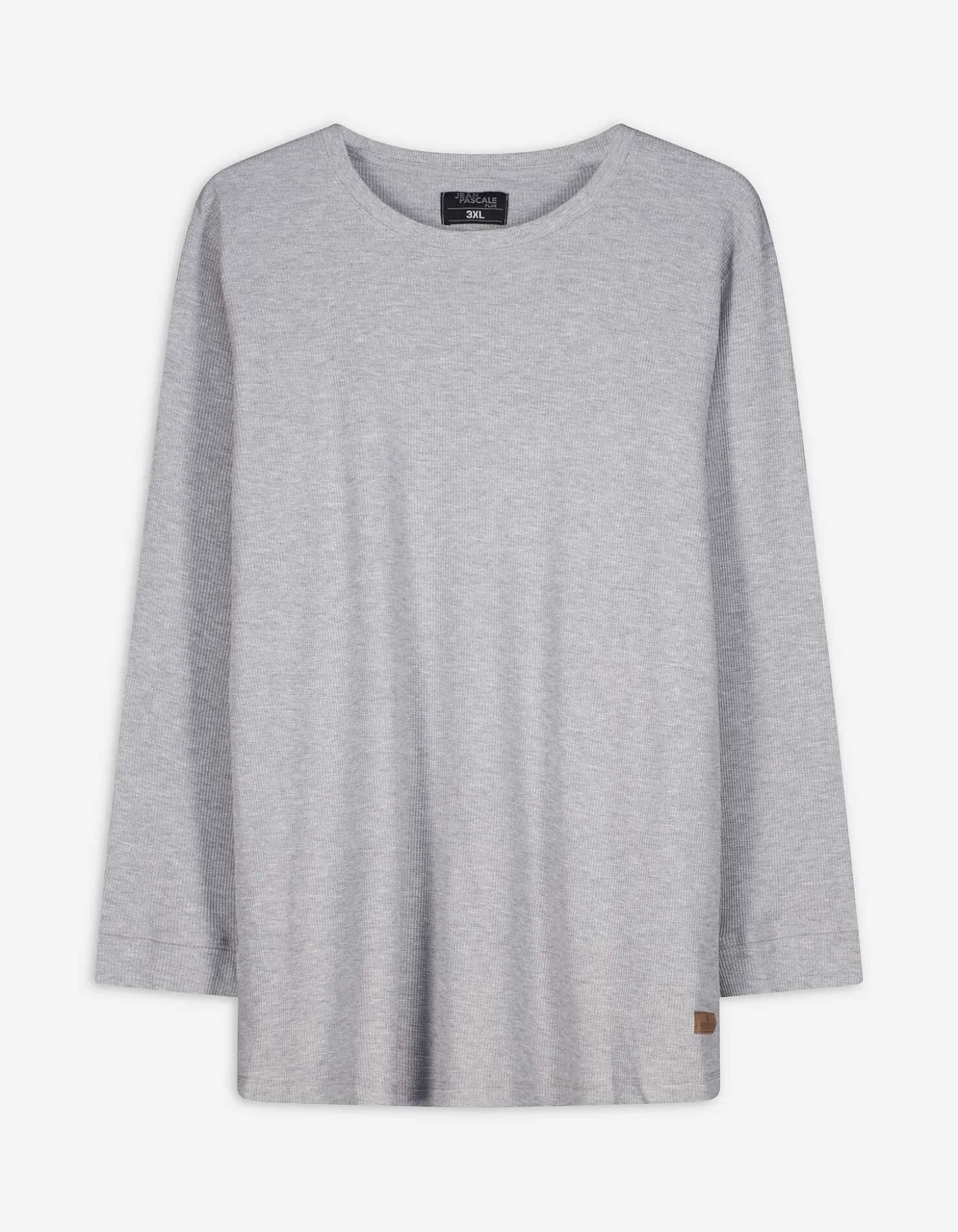 Langarmshirt - Baumwolle - grau