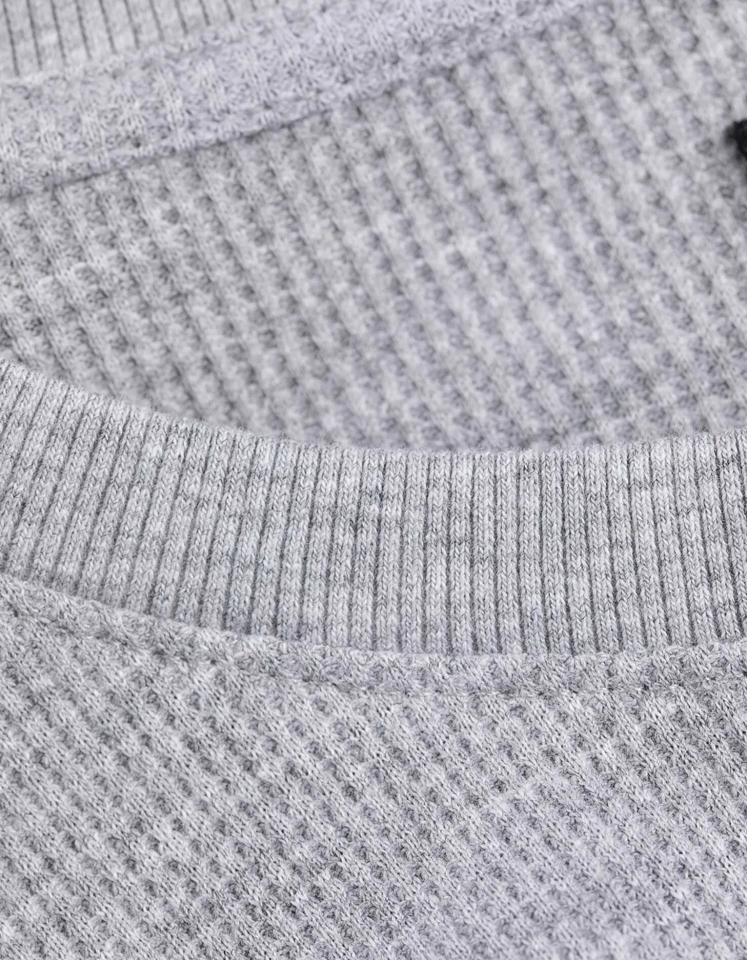 Langarmshirt - Baumwolle - grau