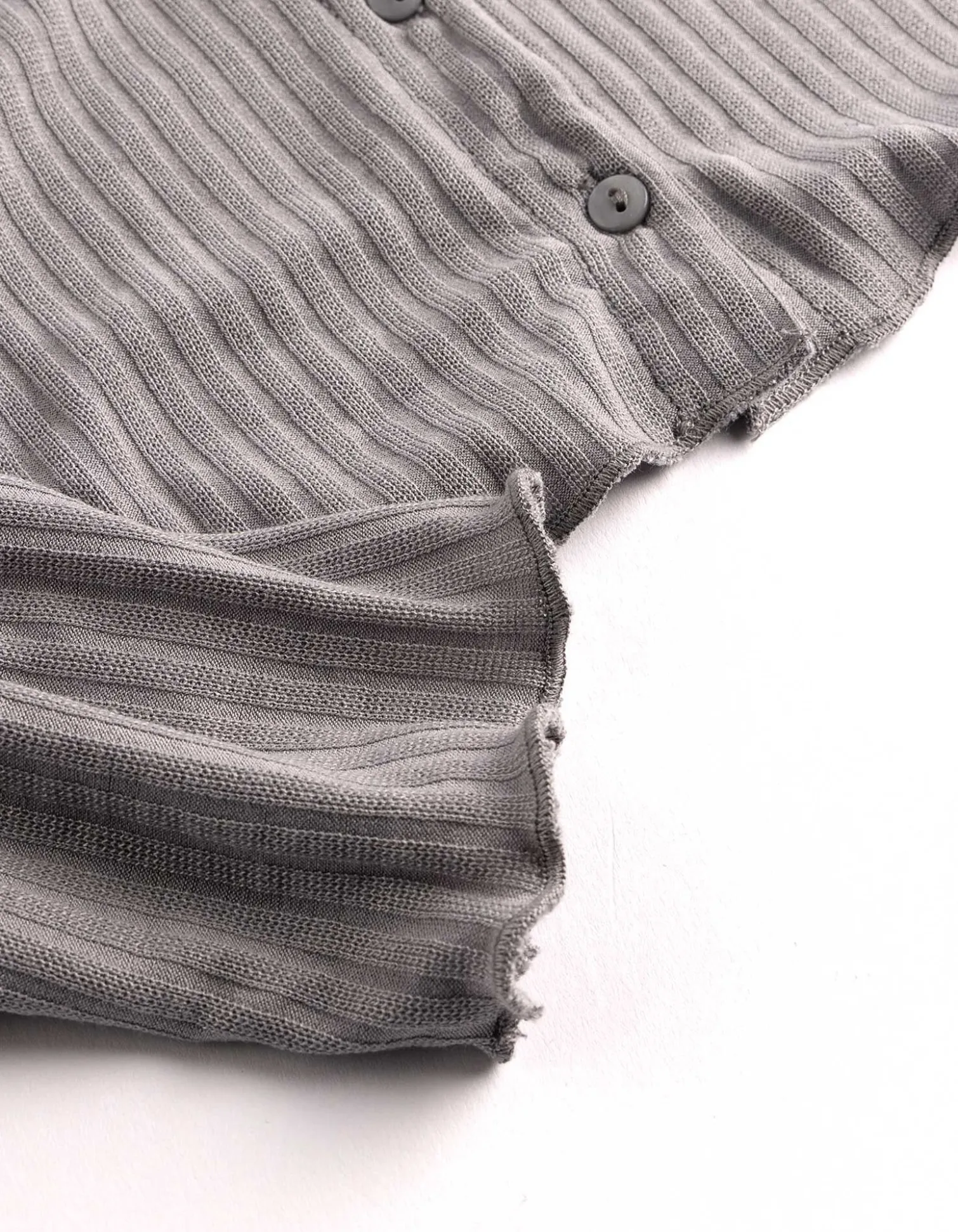 Langarmshirt - Double-Layer-Look - grau