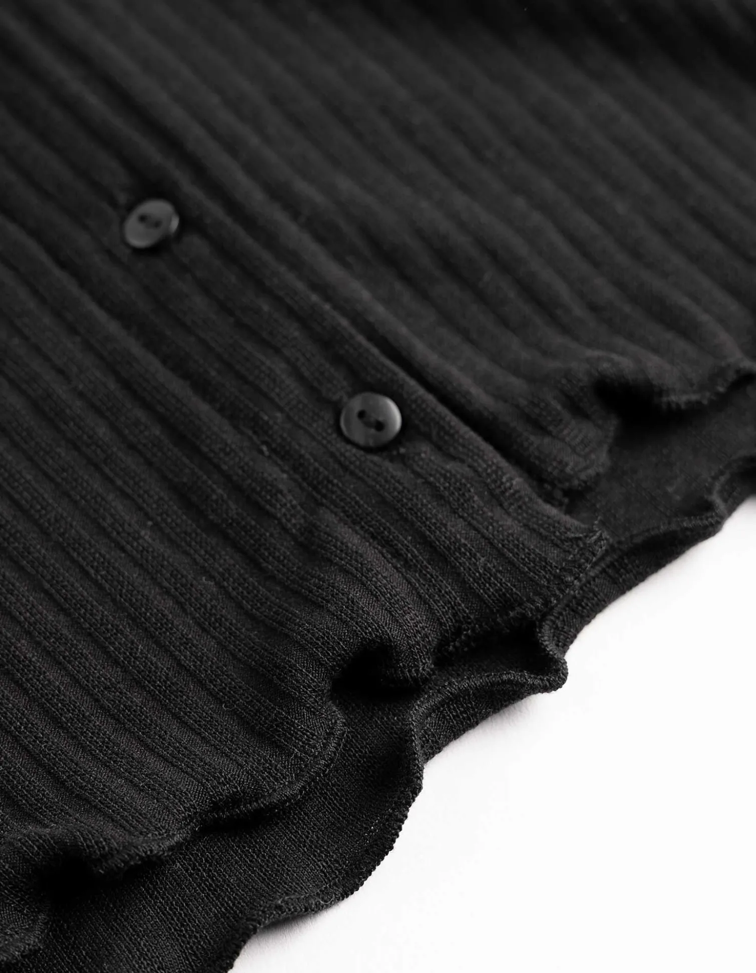 Langarmshirt - Double-Layer-Look - schwarz