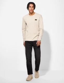 Langarmshirt - einfarbig - weiß