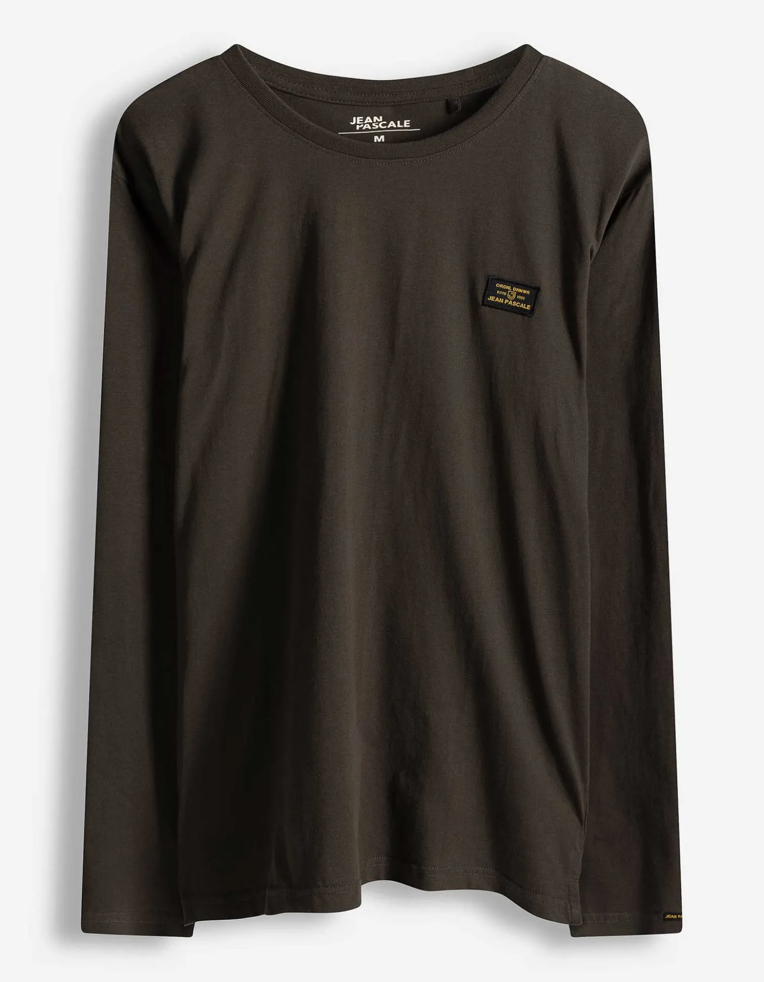 Langarmshirt - einfarbig - dunkelgrün