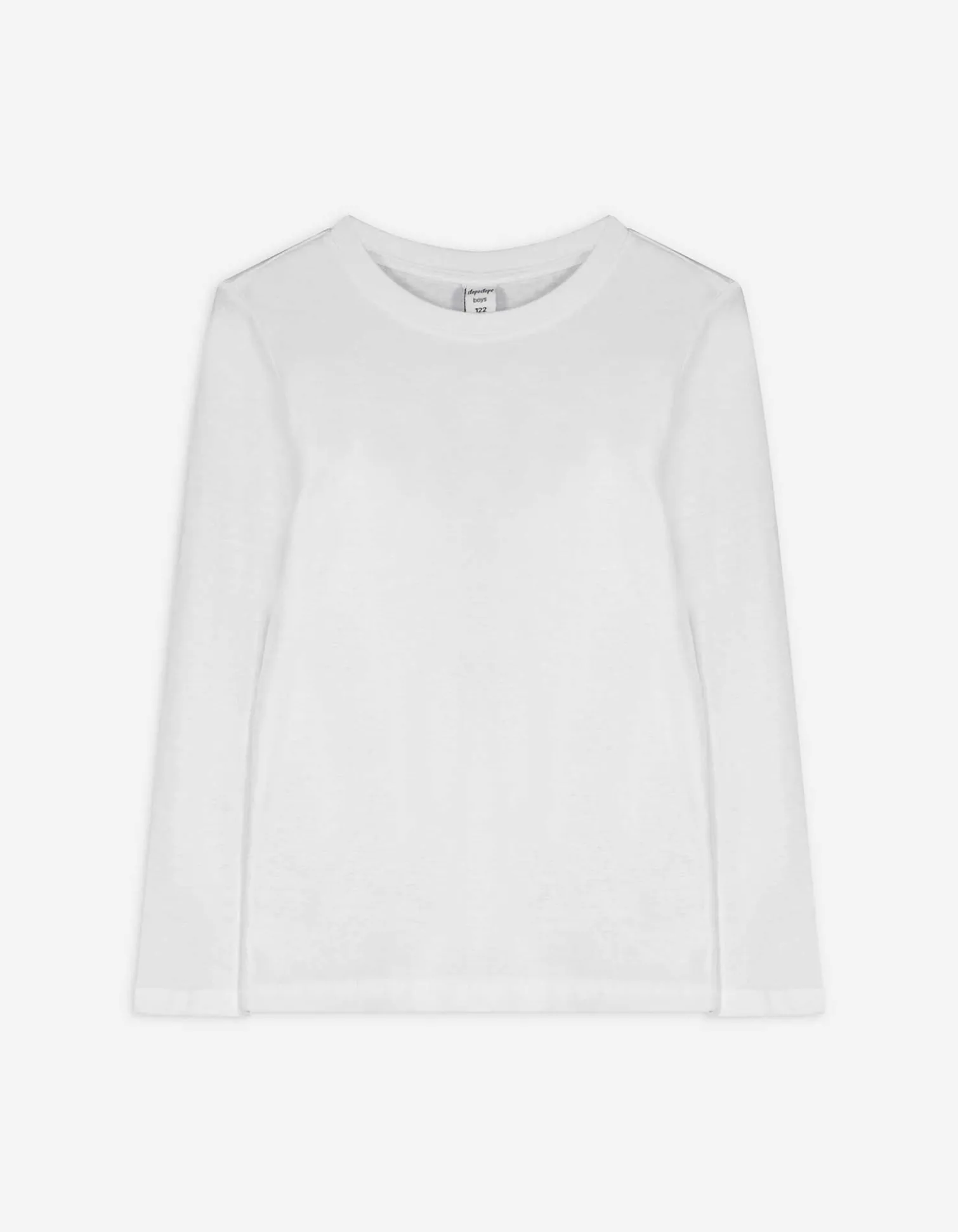 Langarmshirt - einfarbig - weiß