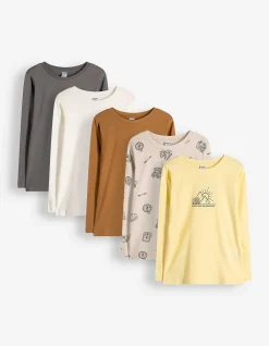 Langarmshirt - 5er-Pack