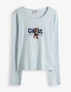 Langarmshirt - 2er-Pack - hellblau