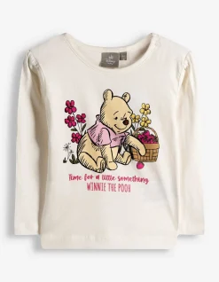 Langarmshirt - Glitzerprint - weiß