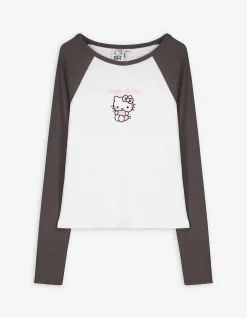 Langarmshirt - Hello Kitty - weiß