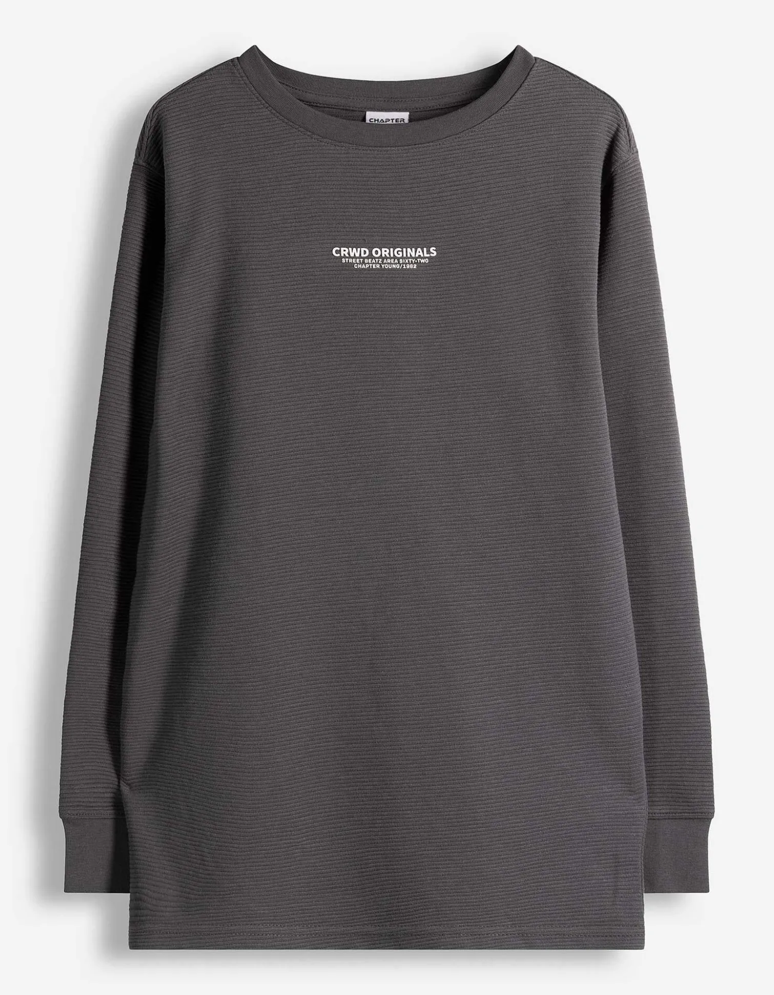 Langarmshirt - Oversized Fit - dunkelgrau