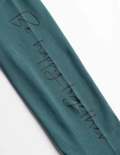 Langarmshirt - Rückenprint - türkis