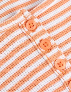 Langarmshirt - Rippenstruktur - orange