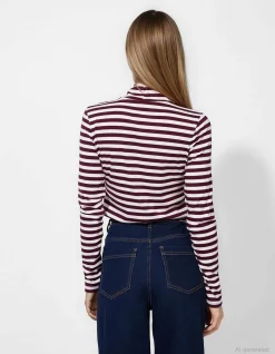 Langarmshirt - Rollkragen - weiß