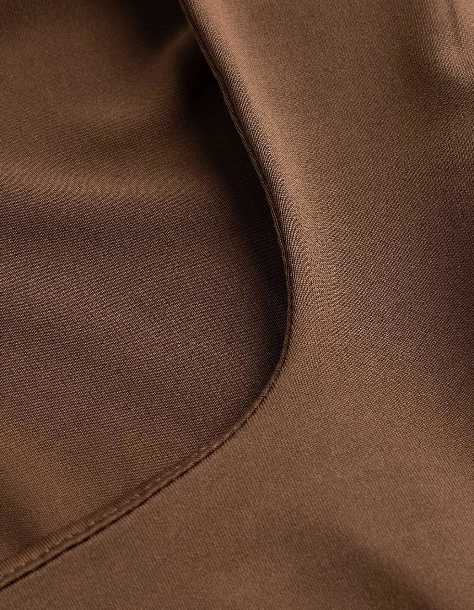 Langarmshirt - Slim Fit - braun