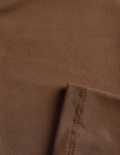 Langarmshirt - Slim Fit - braun