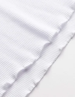 Langarmshirt - Spitzenbesatz - weiß