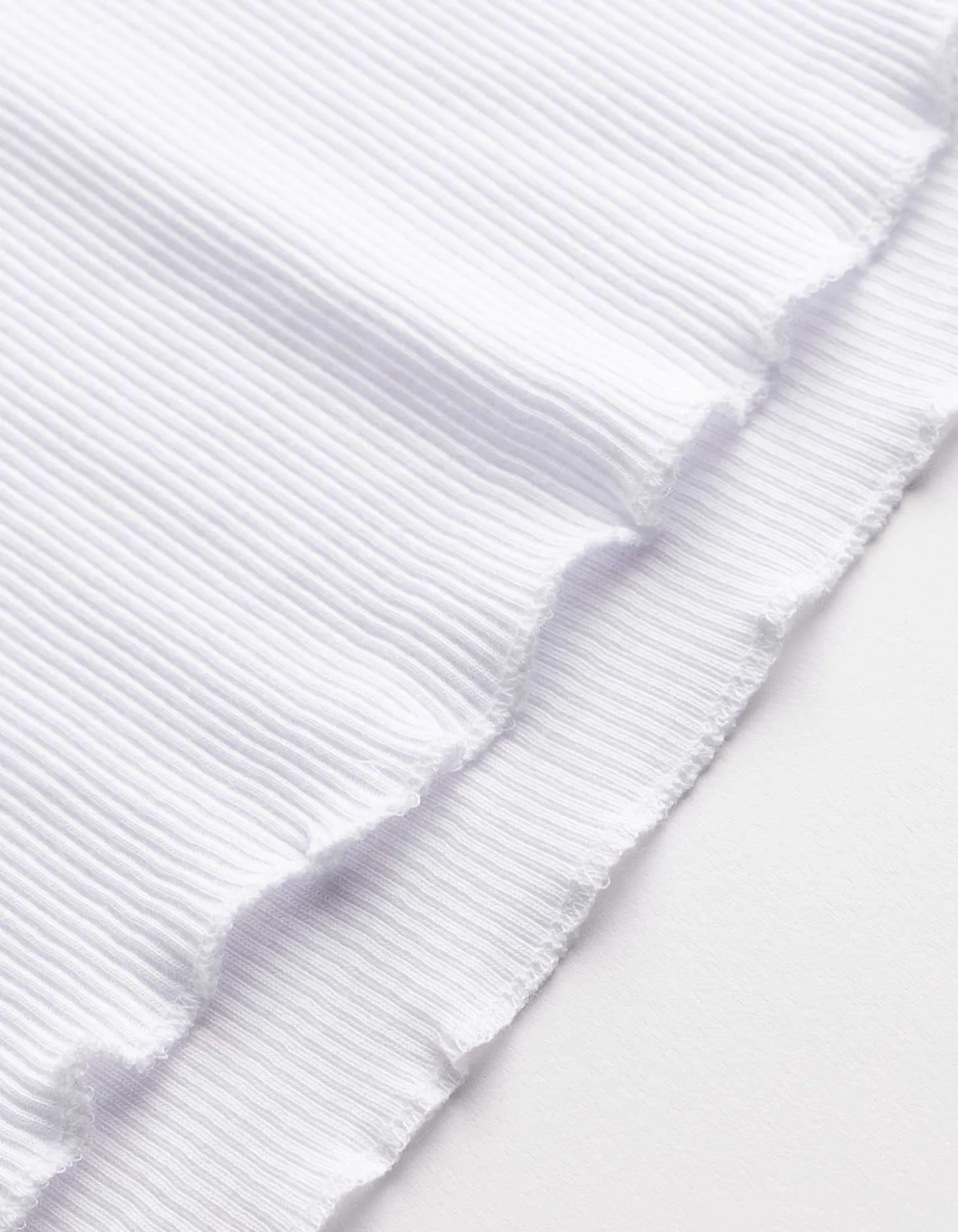 Langarmshirt - Spitzenbesatz - weiß