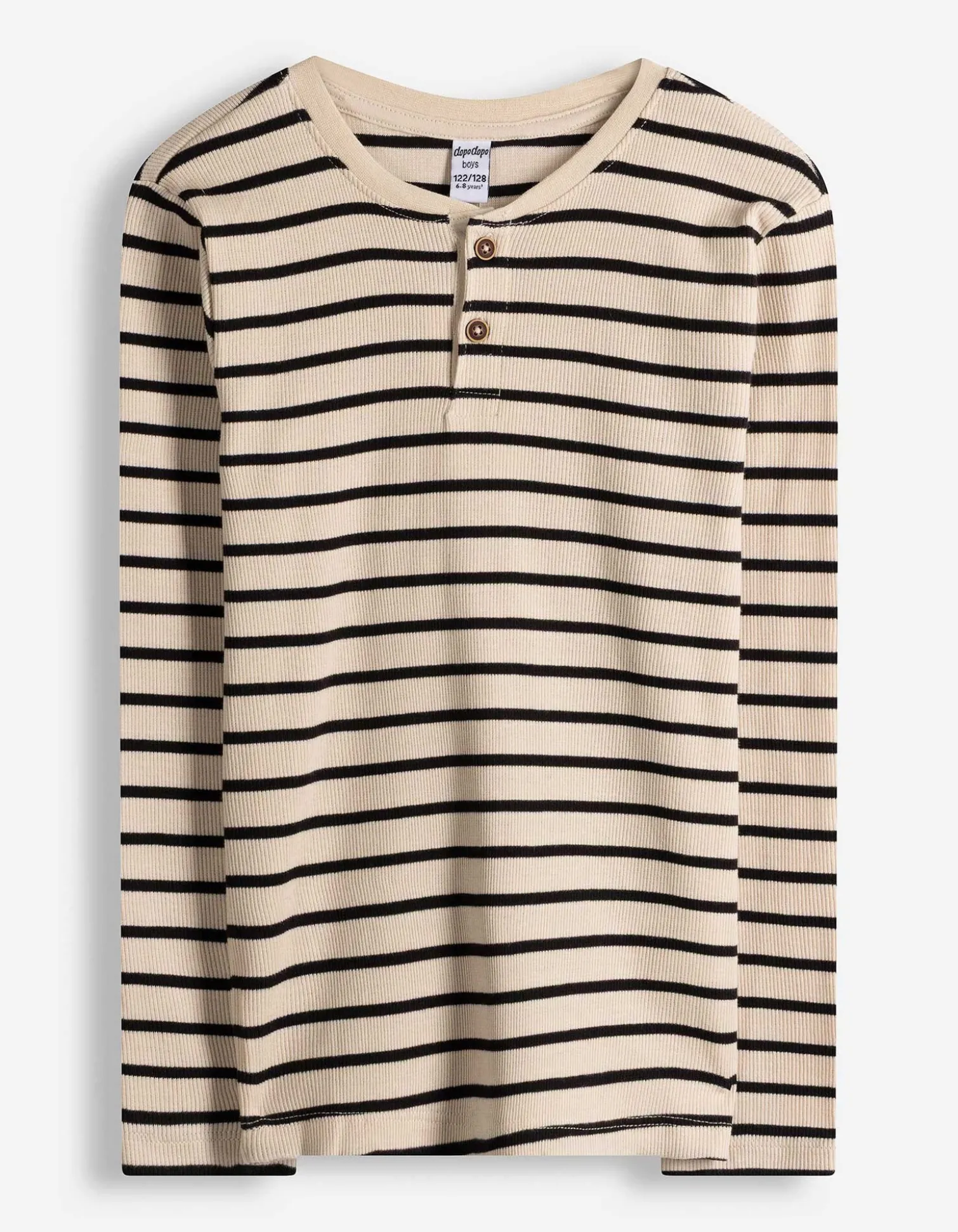 Langarmshirt - Streifen - beige