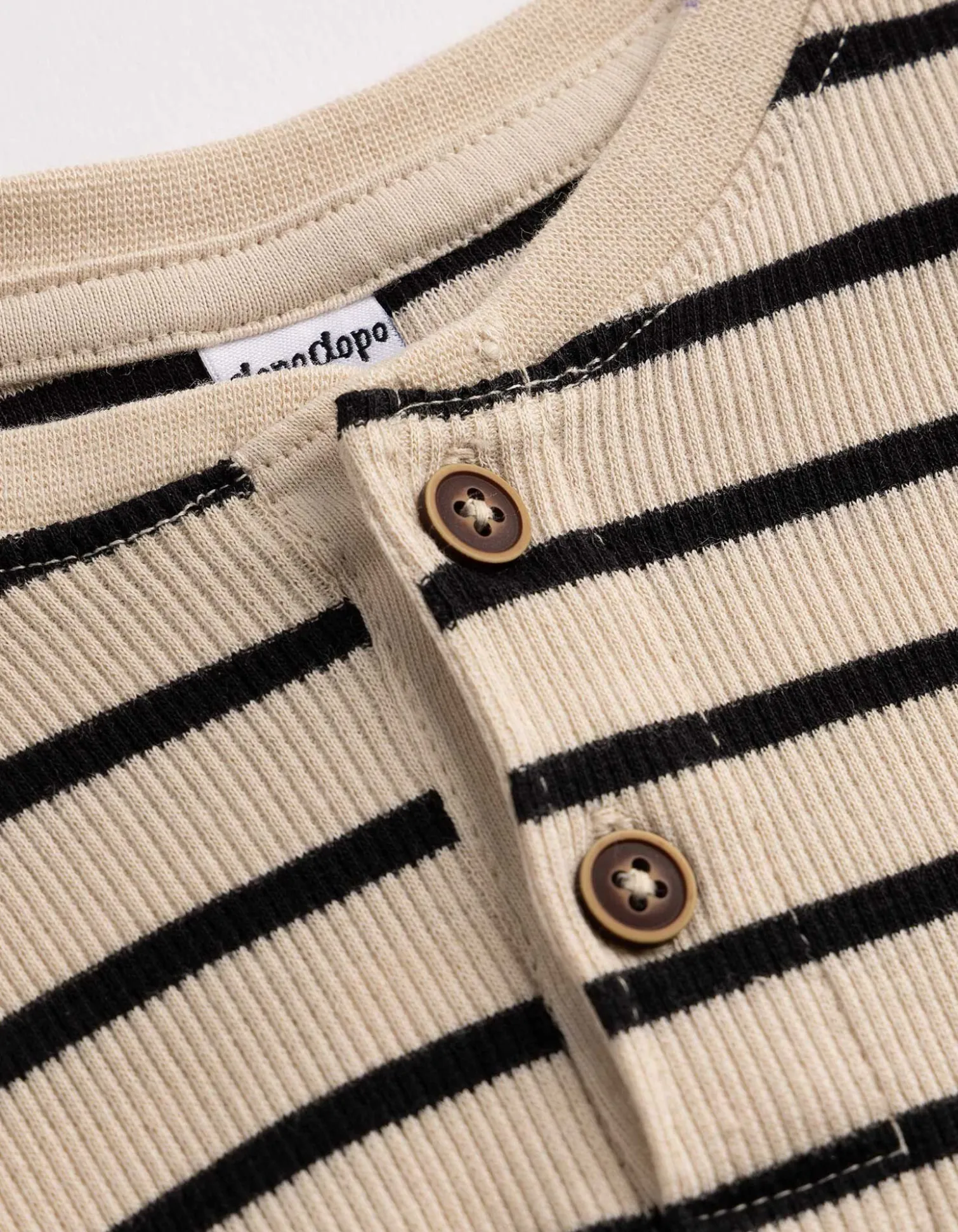 Langarmshirt - Streifen - beige