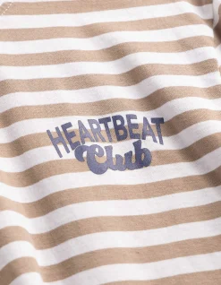 Langarmshirt - Streifen - hellbraun