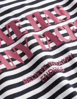 Langarmshirt - Streifen - schwarz