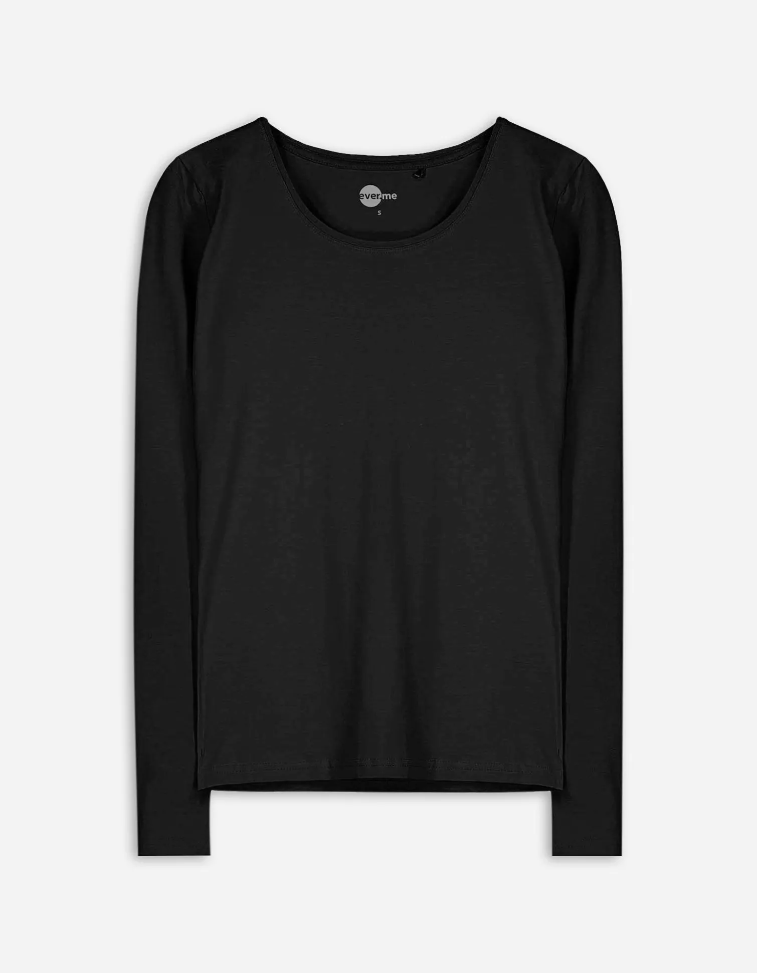 Langarmshirt - Stretchanteil - schwarz