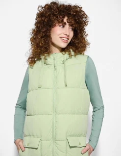 Lange Weste - Regular Fit - dunkelgrün