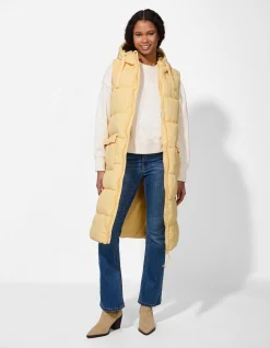 Lange Weste - Regular Fit - gelb