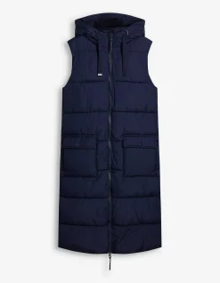 Lange Weste - Regular Fit - dunkelblau