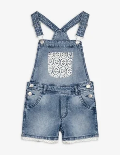 Latzshorts - Denim - hellblau