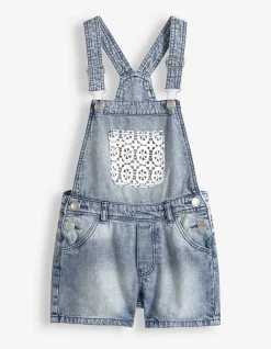 Latzshorts - Denim - hellblau