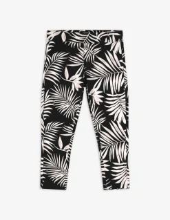 Leggings - Allover-Print - schwarz