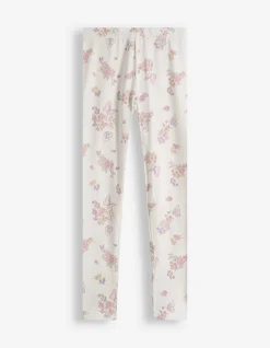Leggings - Allover-Print - weiß