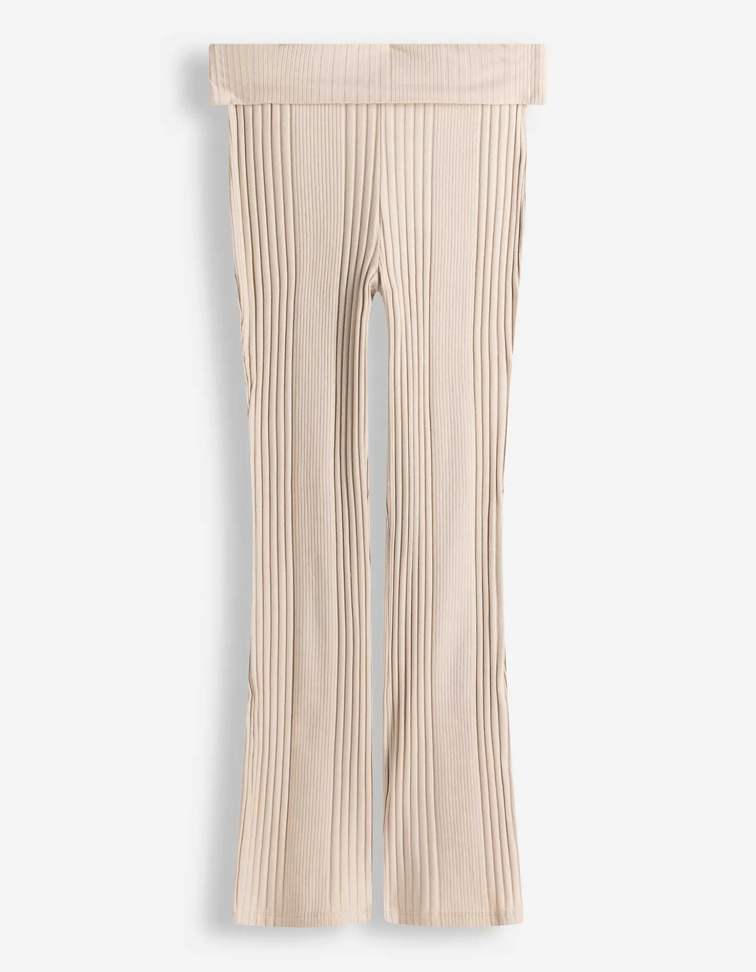 Leggings - Überbauchbund - beige