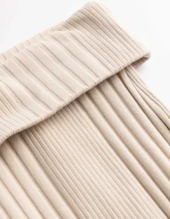 Leggings - Überbauchbund - beige