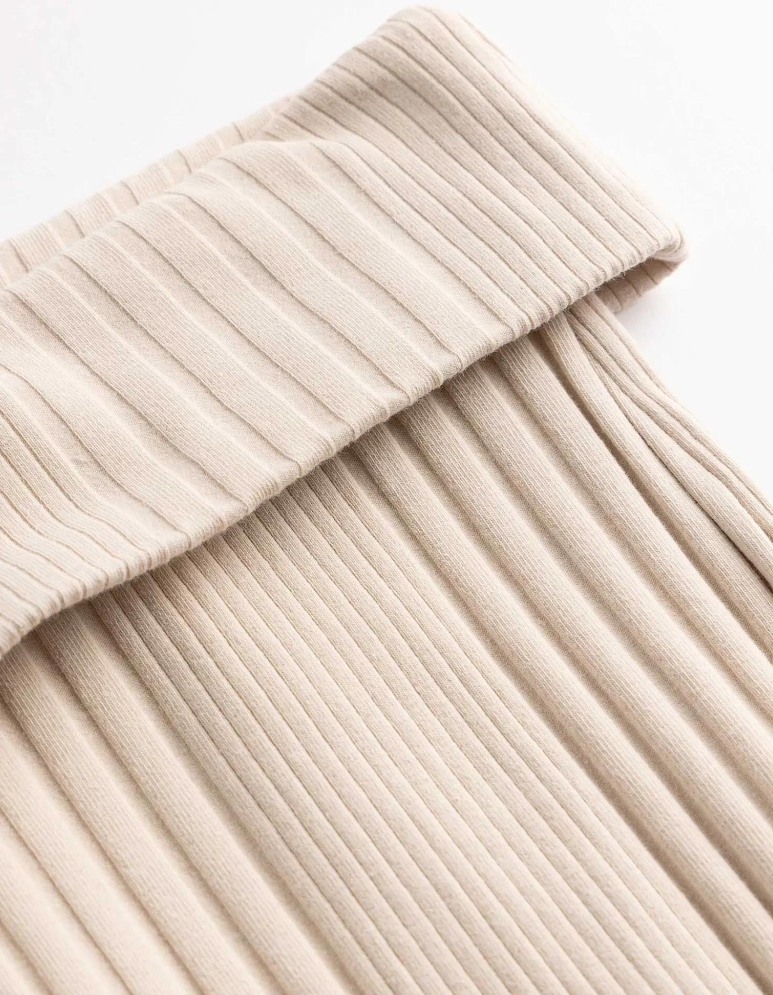 Leggings - Überbauchbund - beige
