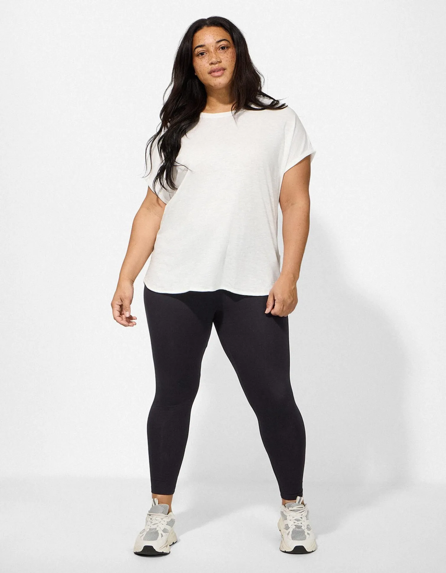 Leggings - Elastischer Bund - schwarz