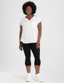 Leggings - Elastischer Bund - schwarz