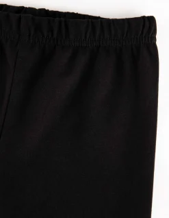 Leggings - Elastischer Bund - schwarz