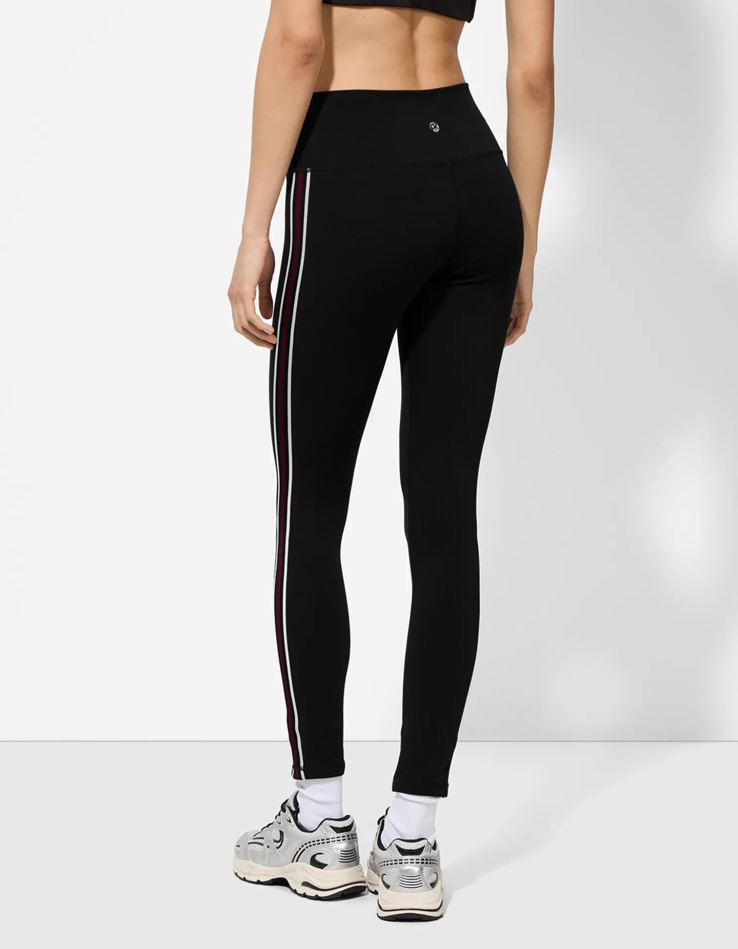 Leggings - Galonstreifen - schwarz